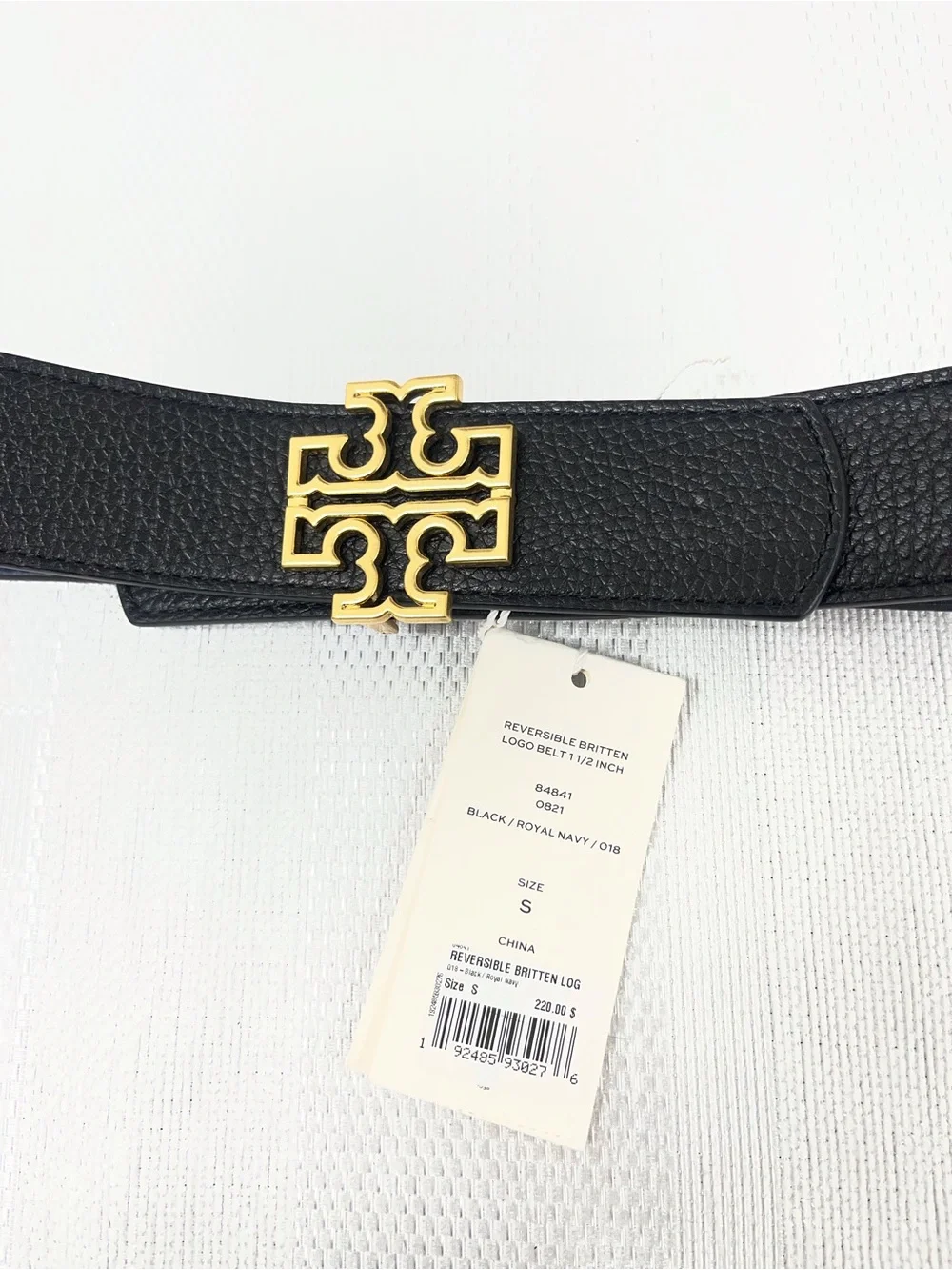 Tory Burch Reversible Britten Logo Belt 1.5